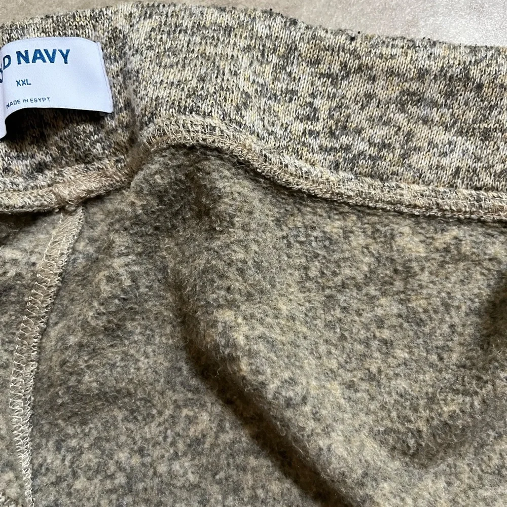 Old Navy XXL cream black knit Sweatpants Lounge Pants Draw string waist